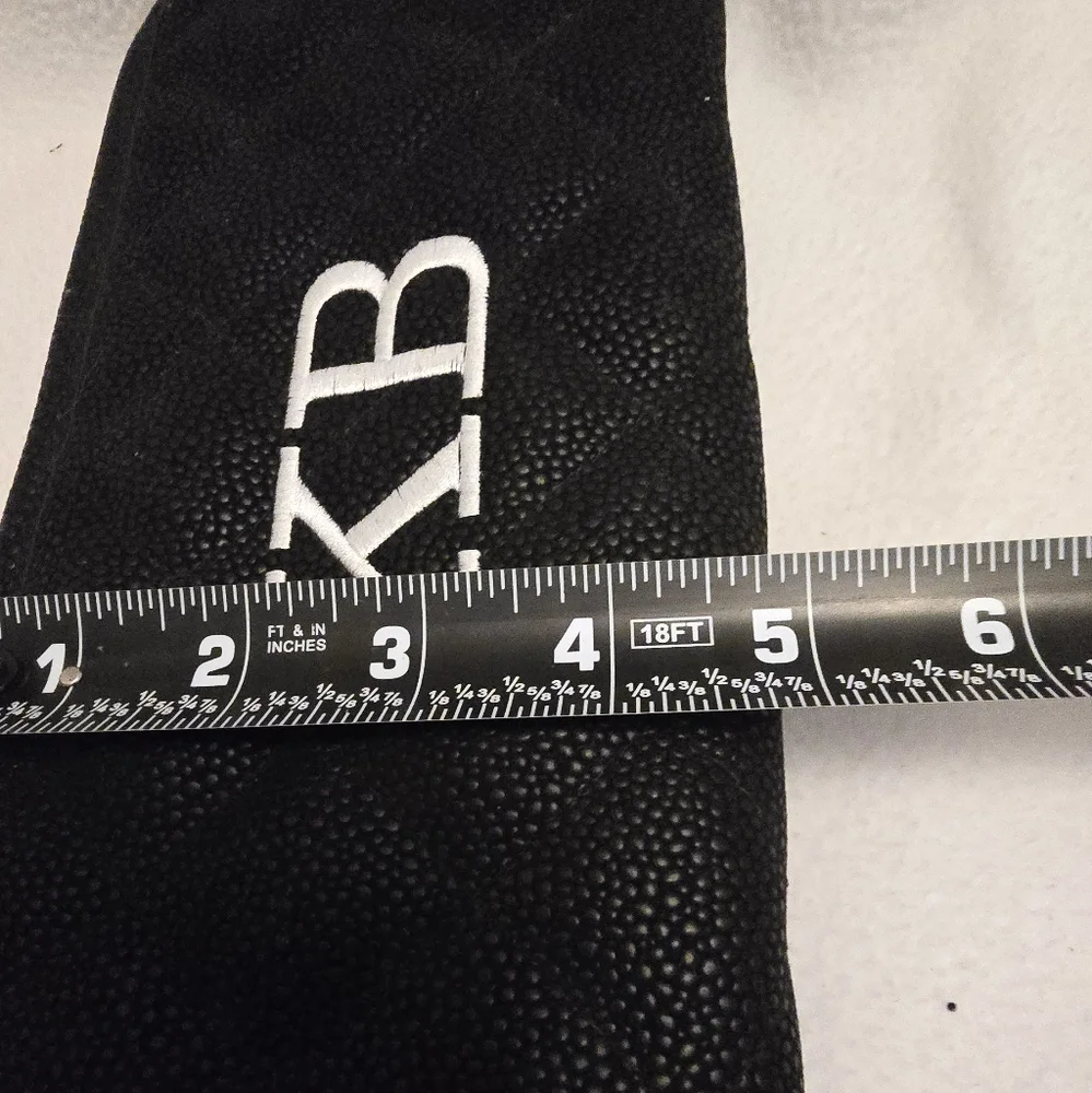 Black Quilted Wristlet with Monogram 